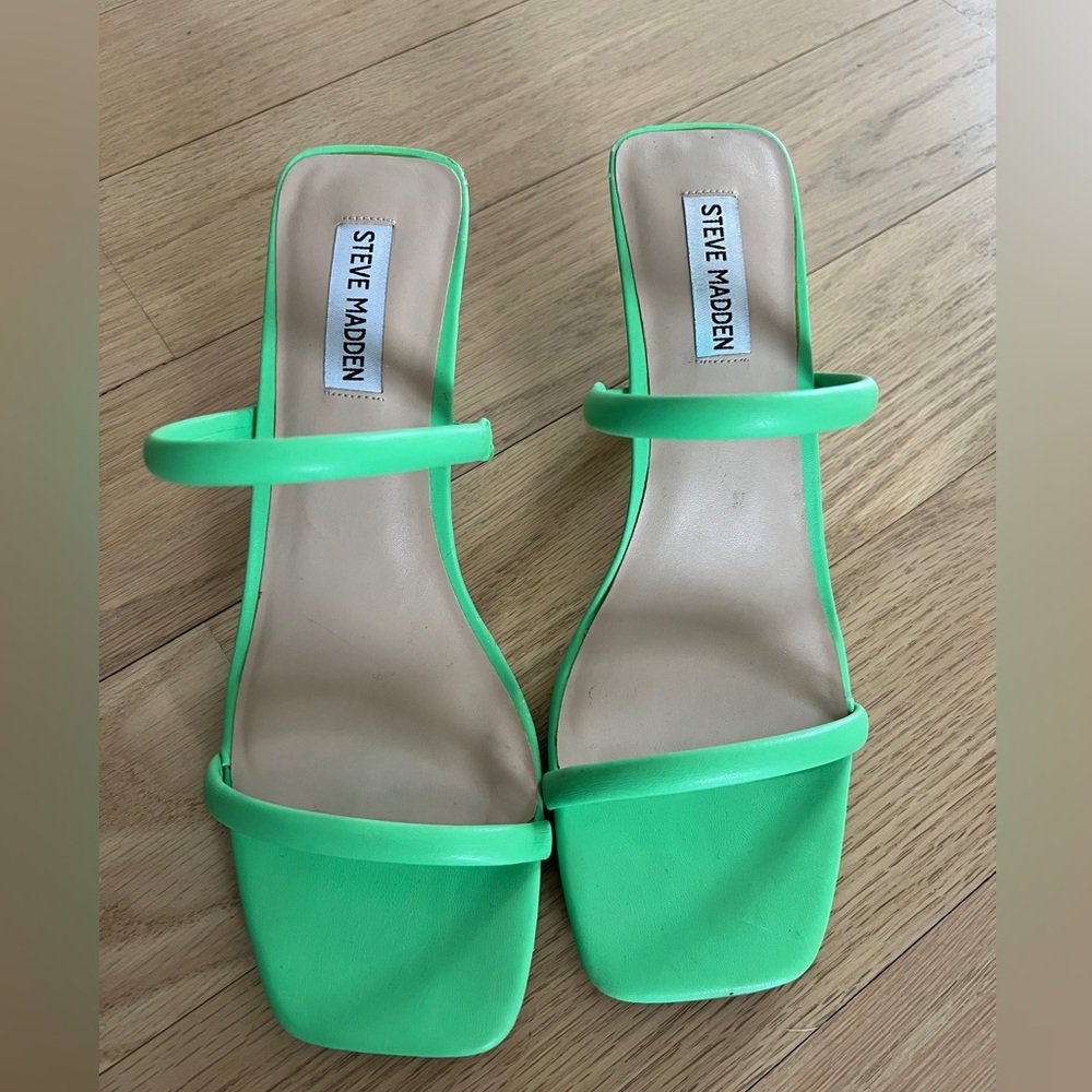 Steve Madden Neon Green Heeled Sandals
